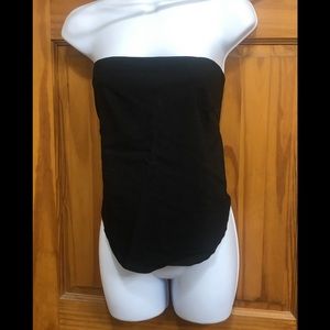 Black sleeveless backless back strap top - LARGE club party clubwear crop top